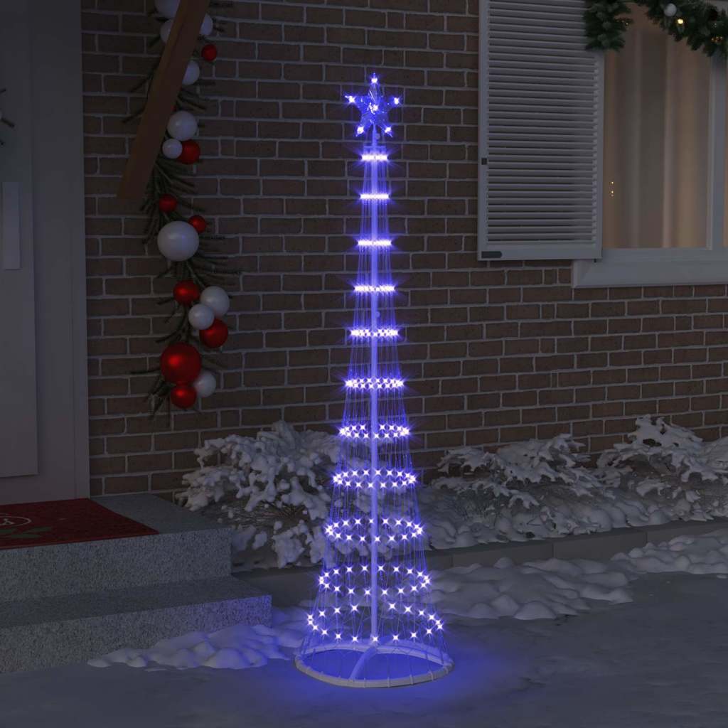 Vidaxl led kerstboom met 230 led blauw 51 x 51 x 190 cm metaal