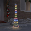 Vidaxl led kerstboom met 230 led multikleur 51 x 51 x 190 cm metaal