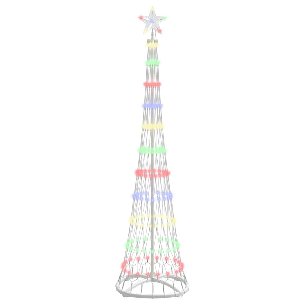 Vidaxl led kerstboom met 230 led multikleur 51 x 51 x 190 cm metaal