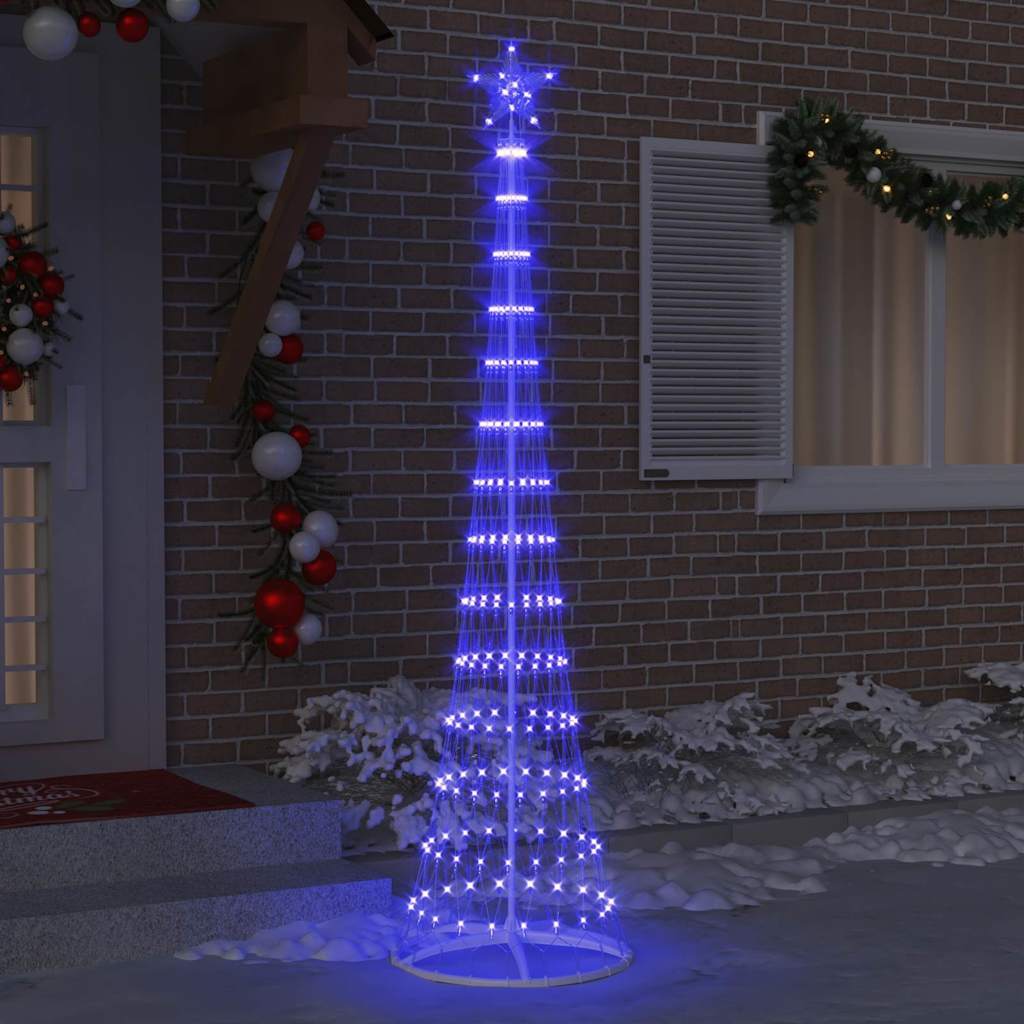 Vidaxl led kerstboom met 290 led blauw 70 x 70 x 250 cm metaal
