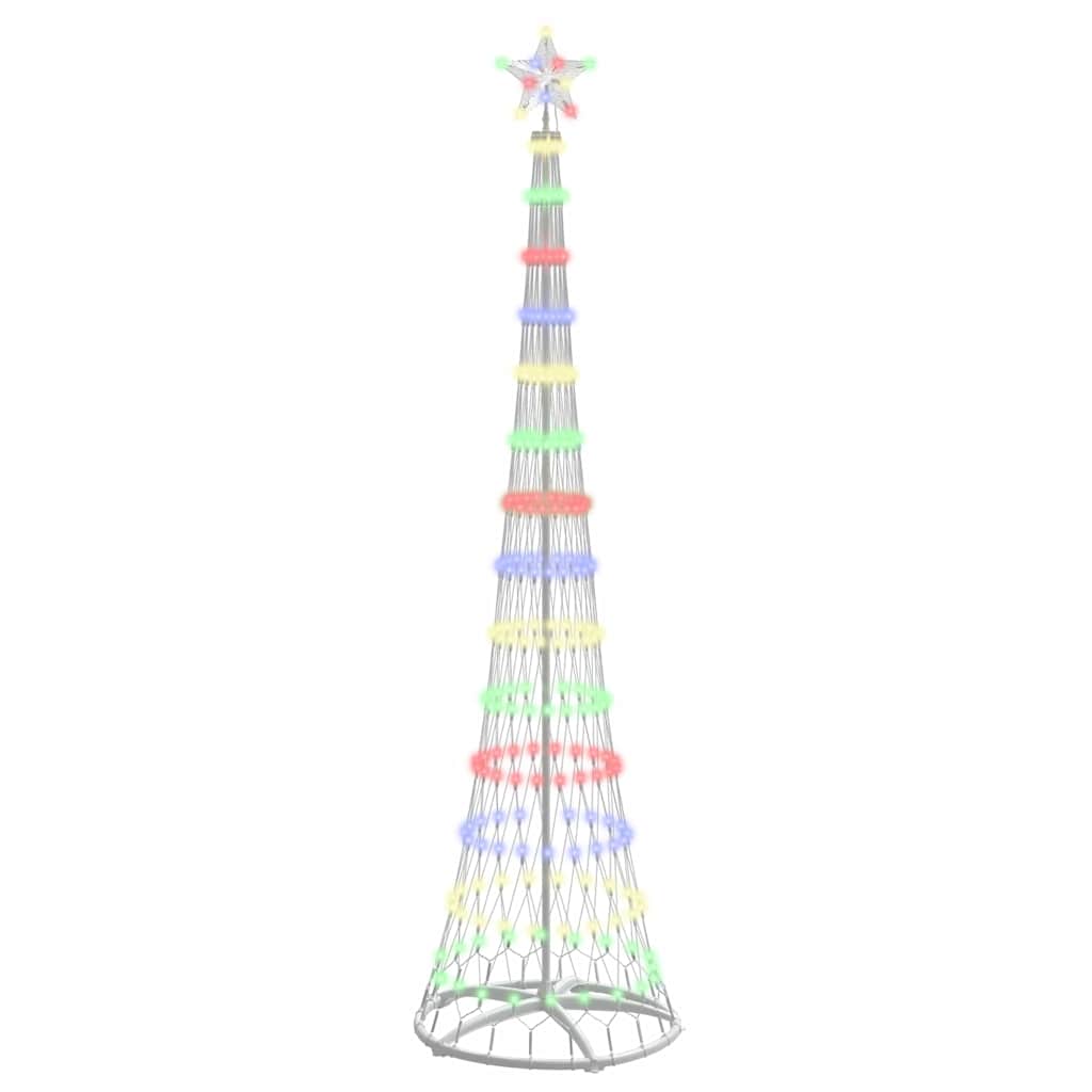 Vidaxl led kerstboom met 290 led multikleur 70 x 70 x 250 cm metaal