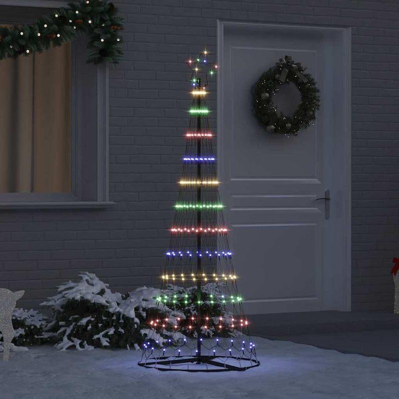 VidaXL Árbol de Navidad LED con 230 LED multicolor 184,5 cm metal