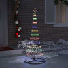 VidaXL Árbol de Navidad LED con 230 LED multicolor 184,5 cm metal