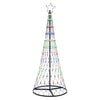 Vidaxl led kerstboom met 230 led multikleur 184.5 cm metaal