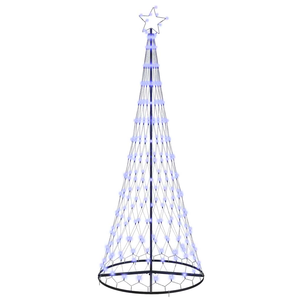 Vidaxl led kerstboom met 295 led met standaard blauw 250 cm metaal