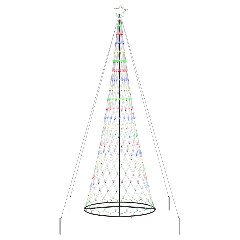 Vidaxl led kerstboom met 455 led multikleur 184.5 cm metaal