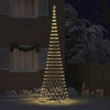 Vidaxl led kerstboom met 555 led met standaard warmwit 500 cm metaal
