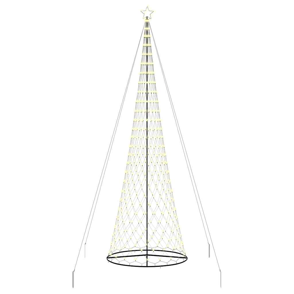 Vidaxl led kerstboom met 555 led met standaard warmwit 500 cm metaal