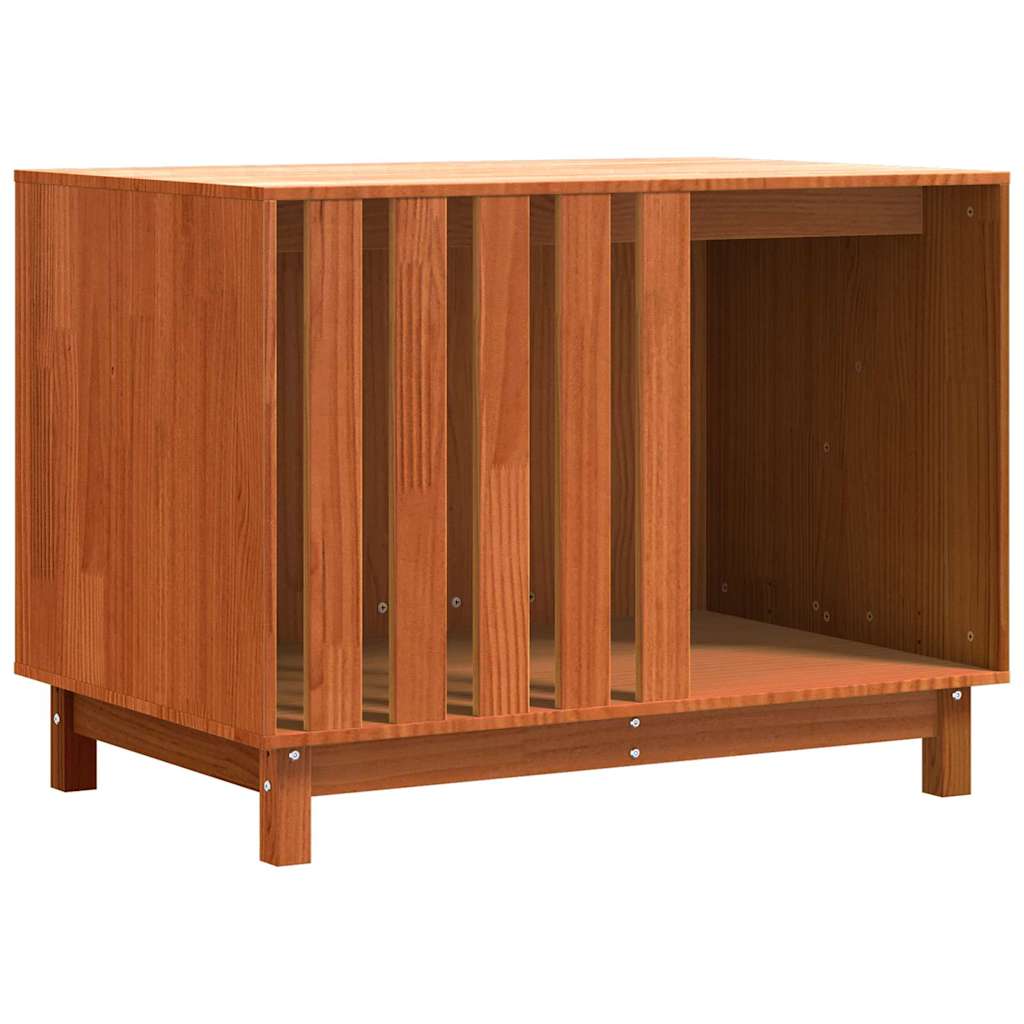 Vidaxxl caseta para perros marrón 100 x 70 x 70 cm madera maciza de pino