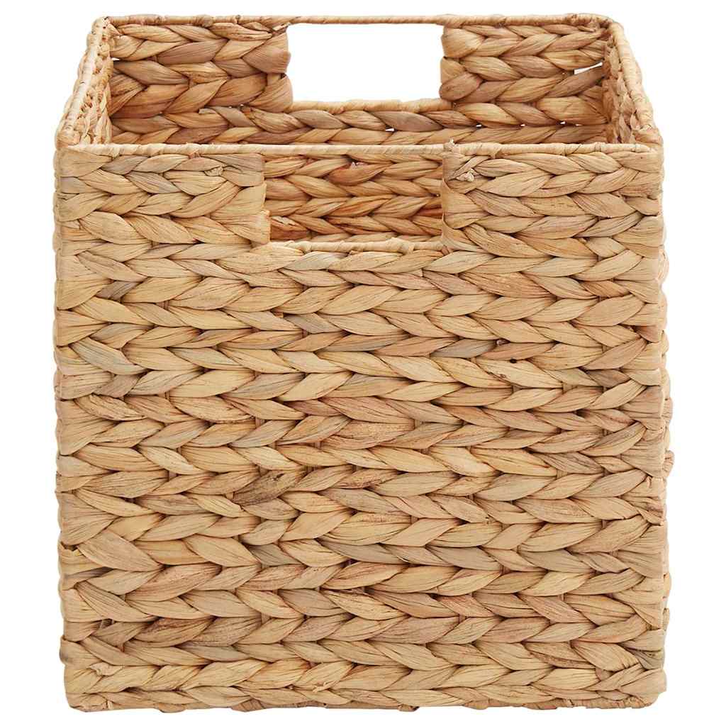 Vidaxl cestini portaoggetti 2 pz naturale 28 x 28 x 28 cm giacinto d'acqua