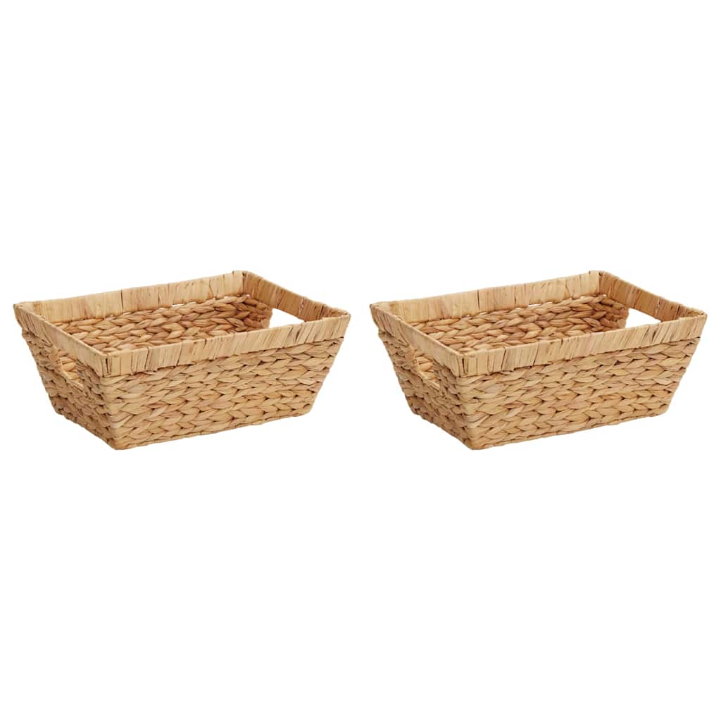 Vidaxl opslagmanden 2 pcs naturel 38 x 28 x 15 cm waterhyacint