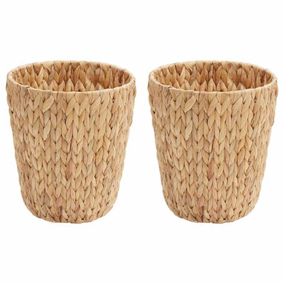 Vidaxl afvalpapier bakken 2 pcs naturel 26 x 26 x 29 cm waterhyacint