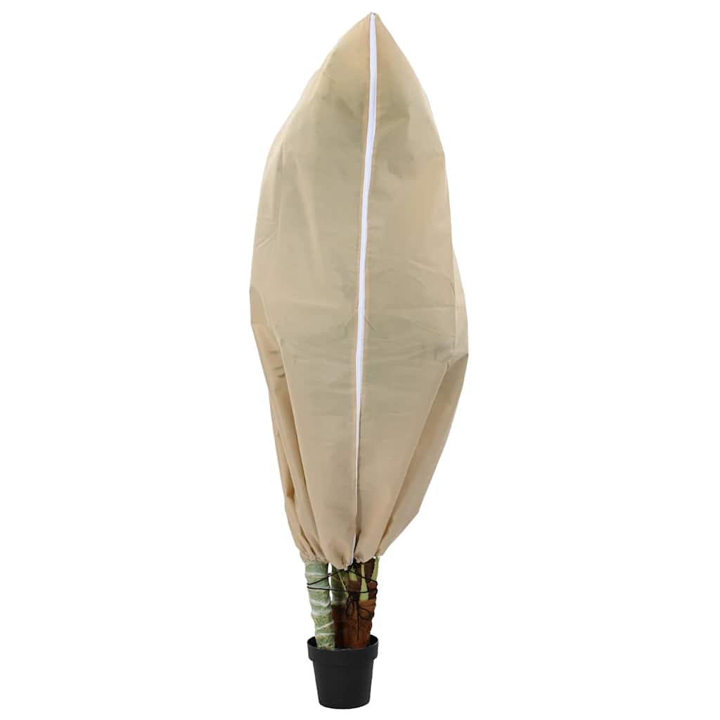 Vidaxl Coperture antigelo per piante in pile 5 pezzi beige 1,8 x 1,2 m