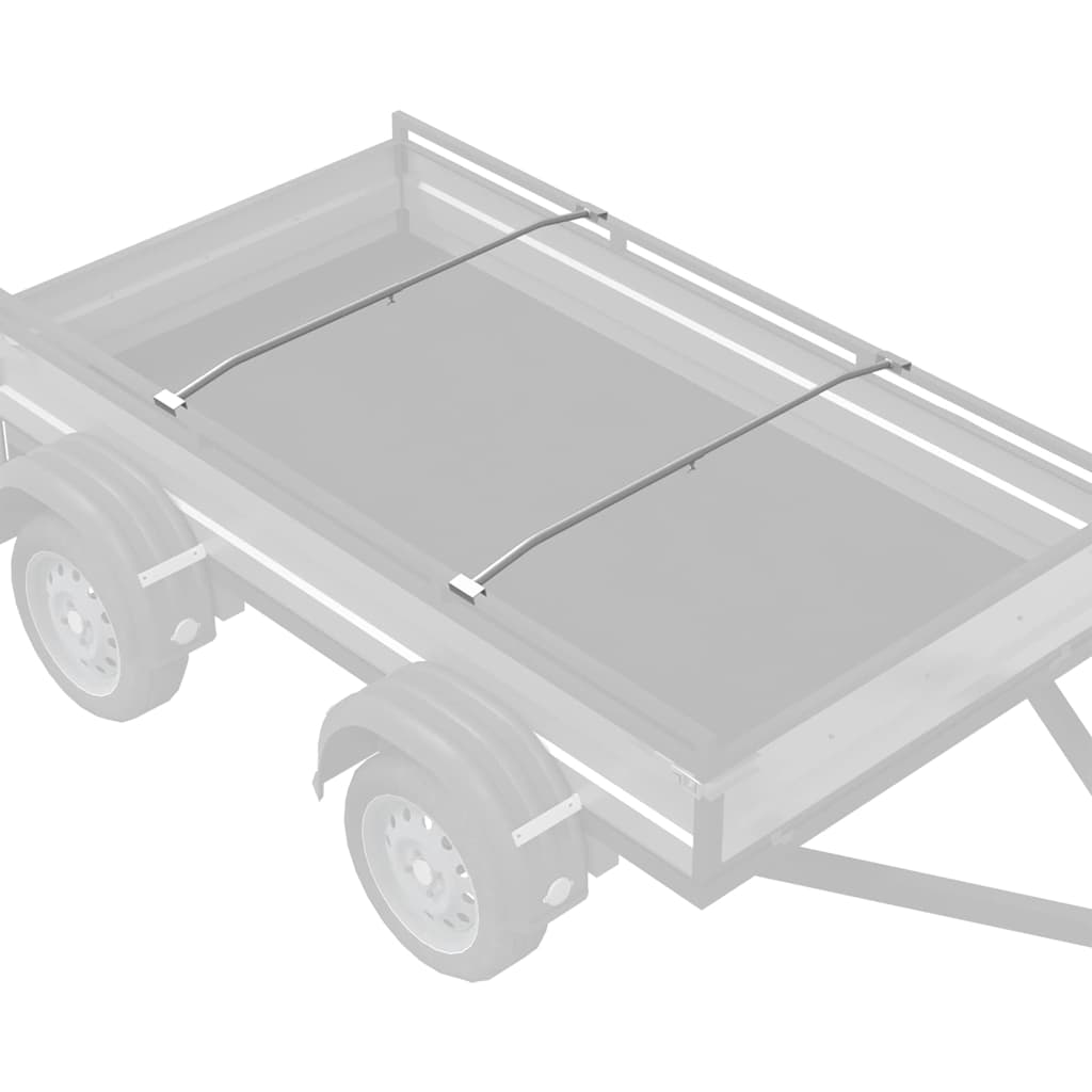 Vidaxx fijación de lona para remolques 2 piezas plata 100-145 cm