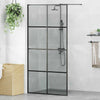 Vidaxx mampara de ducha walk-in negro 100 x 195 cm vidrio templado
