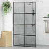 Vidaxl inloop douche wand zwart 115 x 195 cm gehard glas