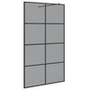 Vidaxl inloop douche wand zwart 115 x 195 cm gehard glas