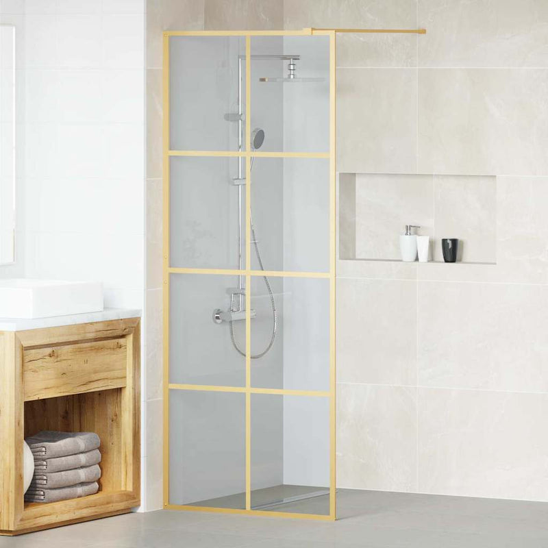 Parete doccia walk-in Vidaxx oro 80 x 195 cm in vetro temperato