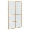 Vidaxx mampara de ducha walk-in oro 115 x 195 cm vidrio templado