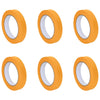 Vidaxl verf maskertapes 6 pcs geel 19mm x 50m papier