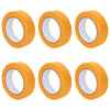 Vidaxl verf maskertapes 6 pcs geel 25mm x 50m papier