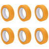Vidaxl verf maskertapes 6 pcs geel 30mm x 50m papier
