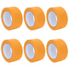 Vidaxl verf maskertapes 6 pcs geel 50mm x 50m papier