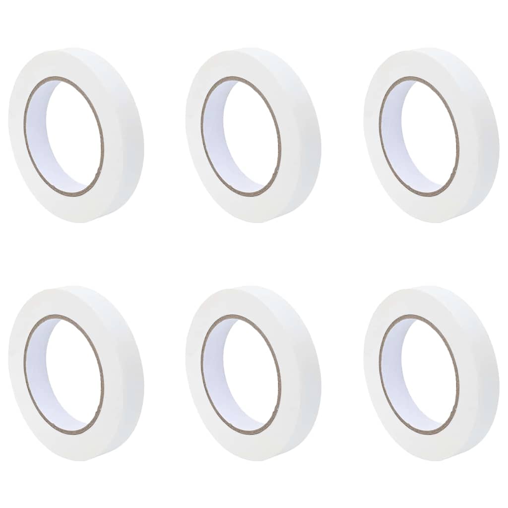 Vidaxl verf maskertapes 6 pcs wit 19mm x 50m papier