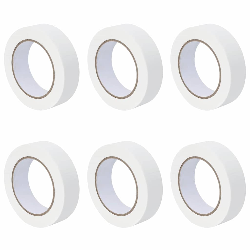Vidaxl verf maskertapes 6 pcs wit 30mm x 50m papier