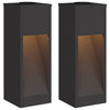 Vidaxxl iluminación solar LED para caminos 2 piezas acero laminado en frío negro