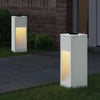 Vidaxxl illuminazione stradale a LED solare 2 pezzi in acciaio laminato a freddo bianco