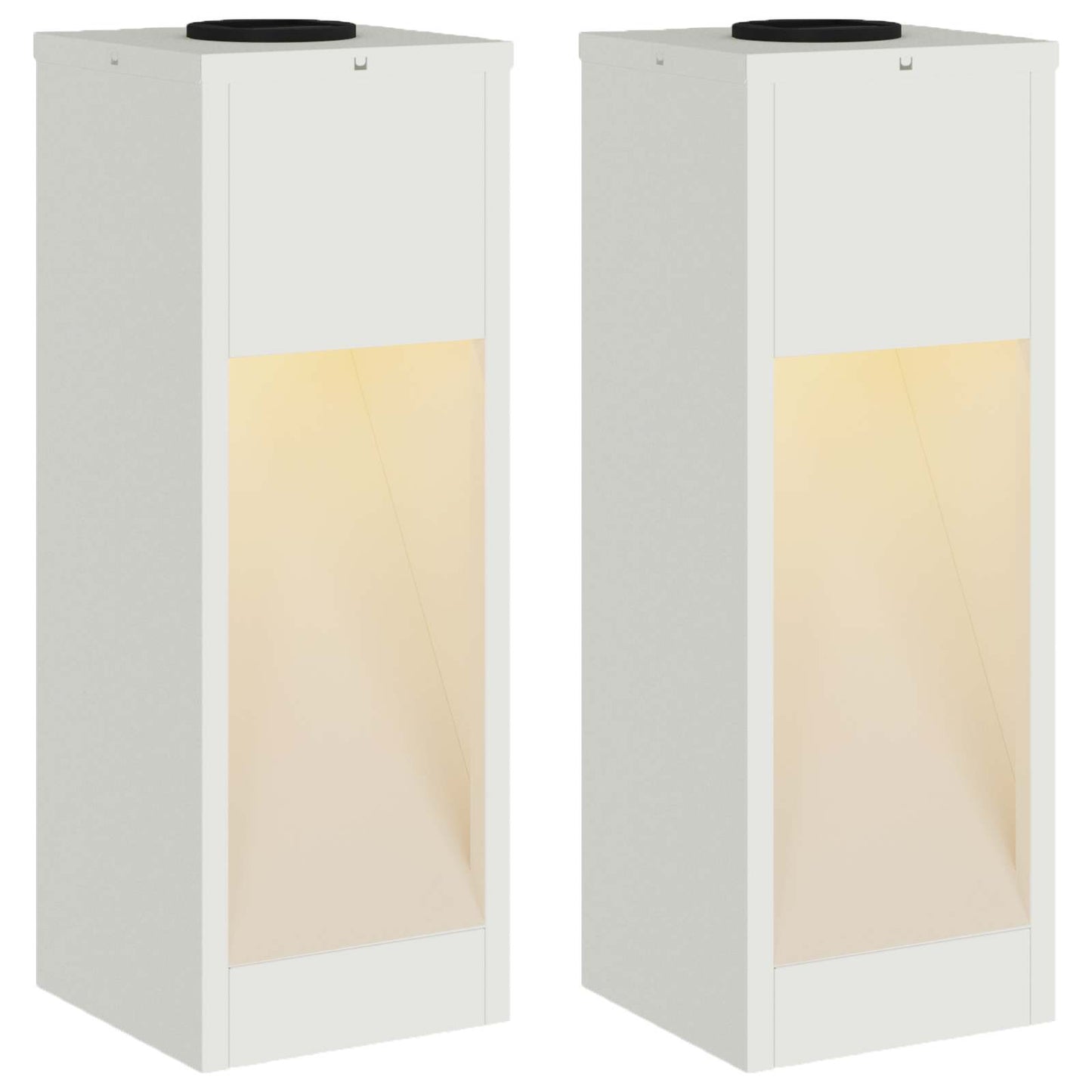 Vidaxxl illuminazione stradale a LED solare 2 pezzi in acciaio laminato a freddo bianco