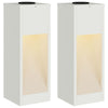 Vidaxxl illuminazione stradale a LED solare 2 pezzi in acciaio laminato a freddo bianco