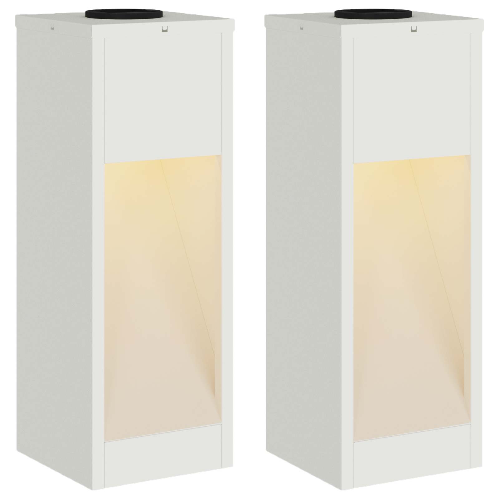 Vidaxxl illuminazione stradale a LED solare 2 pezzi in acciaio laminato a freddo bianco