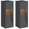 Vidaxl illuminazione solare a LED per percorsi 2 pezzi in acciaio laminato a freddo antracite