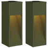 Vidaxxl illuminazione stradale a LED solare 2 pezzi in acciaio laminato a freddo verde oliva