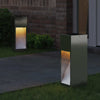 VidaXL illuminazione solare a LED per percorsi 2 pezzi argento zincato