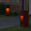 Vidaxl illuminazione solare a LED per percorsi 2 pezzi in acciaio corten bronzo
