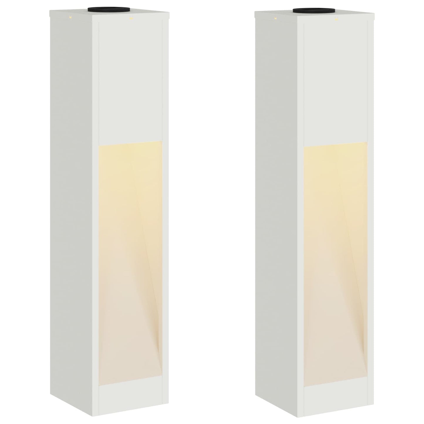 Vidaxxl iluminación solar LED para caminos 2 piezas acero laminado en frío blanco