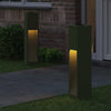 Vidaxl zonne led padverlichting 2 pcs olijf groen koudgewalst staal