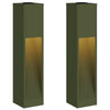 Vidaxl zonne led padverlichting 2 pcs olijf groen koudgewalst staal