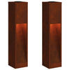 Vidaxl illuminazione solare a LED per percorsi 2 pezzi in acciaio corten bronzo