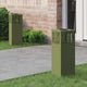 Vidaxl solar led pad licht 2 pcs olijf groen koudgewalst staal