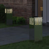 VidaXL lampione solare a led 2 pezzi argento zincato