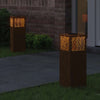 Vidaxl solar led pad licht 2 pcs brons cortenstaal
