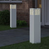 VidaXL lampione solare a led 2 pezzi in acciaio laminato a freddo bianco