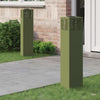Vidaxl solar led pad licht 2 pcs olijf groen koudgewalst staal