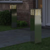 Vidaxl solar led pad licht 2 pcs zilver gegalvaniseerd