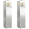 VidaXL lampione solare a led 2 pezzi argento zincato