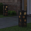 Vidaxl solar led pad licht 2 pcs zwart koudgewalst staal